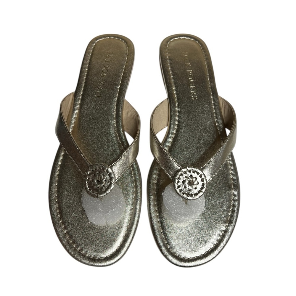 NIB Jack Rogers Roxy Flip Flip Platinum Women's Sandals 11